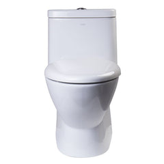 EAGO Elongated One Piece Dual Flush High Efficiency Low Flush White Toilet - TB346 - The Home Selection