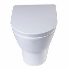 EAGO Modern Wall Mounted Dual Flush White Ceramic Toilet Bowl - WD332 - The Home Selection