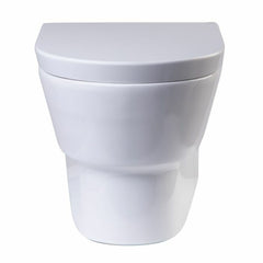 EAGO Modern Wall Mounted Dual Flush White Ceramic Toilet Bowl - WD332 - The Home Selection