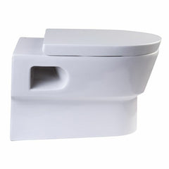 EAGO Modern Wall Mounted Dual Flush White Ceramic Toilet Bowl - WD332 - The Home Selection