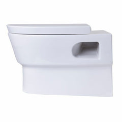 EAGO Modern Wall Mounted Dual Flush White Ceramic Toilet Bowl - WD332 - The Home Selection