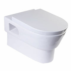 EAGO Modern Wall Mounted Dual Flush White Ceramic Toilet Bowl - WD332 - The Home Selection