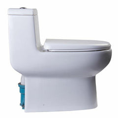 EAGO One Piece Dual Flush High Efficiency Low Flush White Toilet - TB351 - The Home Selection