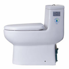 EAGO One Piece Dual Flush High Efficiency Low Flush White Toilet - TB351 - The Home Selection