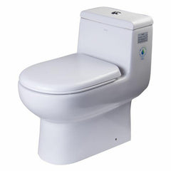 EAGO One Piece Dual Flush High Efficiency Low Flush White Toilet - TB351 - The Home Selection