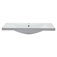EAGO White Ceramic 40"x19" Rectangular Drop In Sink - BH002 - The Home Selection