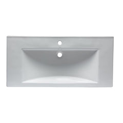 EAGO White Ceramic 40"x19" Rectangular Drop In Sink - BH002 - The Home Selection