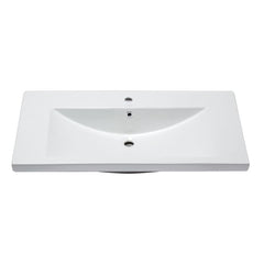 EAGO White Ceramic 40"x19" Rectangular Drop In Sink - BH002 - The Home Selection