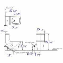 EAGO White Dual Flush High Efficiency Low Flush Eco-Friendly Toilet - TB356 - The Home Selection