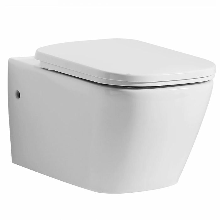 EAGO White Modern Ceramic Wall Mounted Toilet Bowl - WD390 - The Home Selection