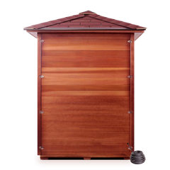 Enlighten Rustic 2 Peak Outdoor Full Spectrum Infrared Sauna - 17376 - The Home Selection