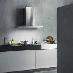 Falmec Lumina NRS 36" Hood, 500 CFM with 4-Speed/500 CFM Motor, Touch Control, 24-Hour Function, Fluorescent Ambient Light, Metallic Grease Filter, and NRS Technology - FNLUM365SS - The Home Selection