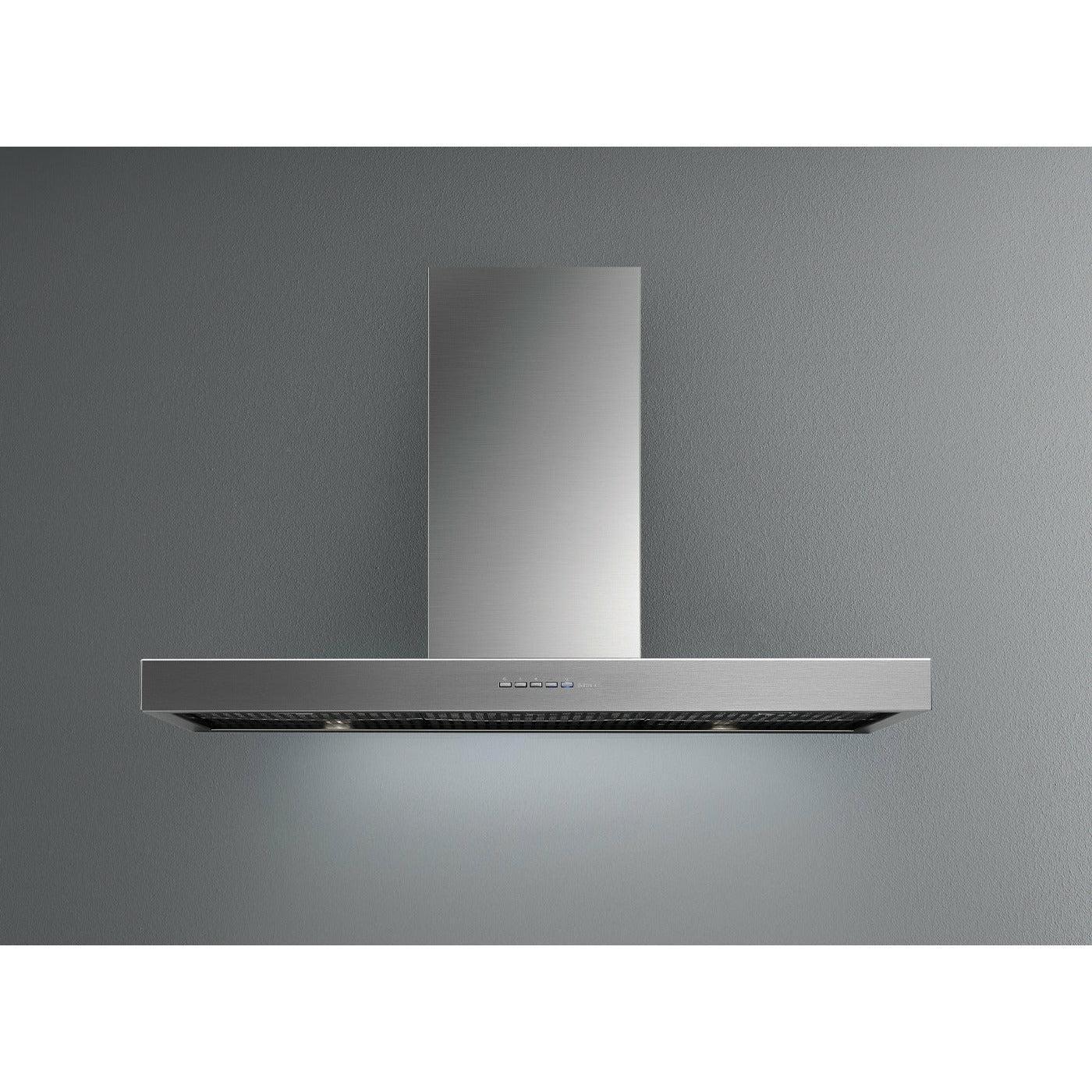 Falmec Mercurio XL Hood, 600 CFM with 4-Speed 600 CFM Motor, LED Lights, Electronic Controls, Washable Safe Baffle Filter, and AISI 304 Steel in Stainless Steel - FPMEX6SS-R - The Home Selection