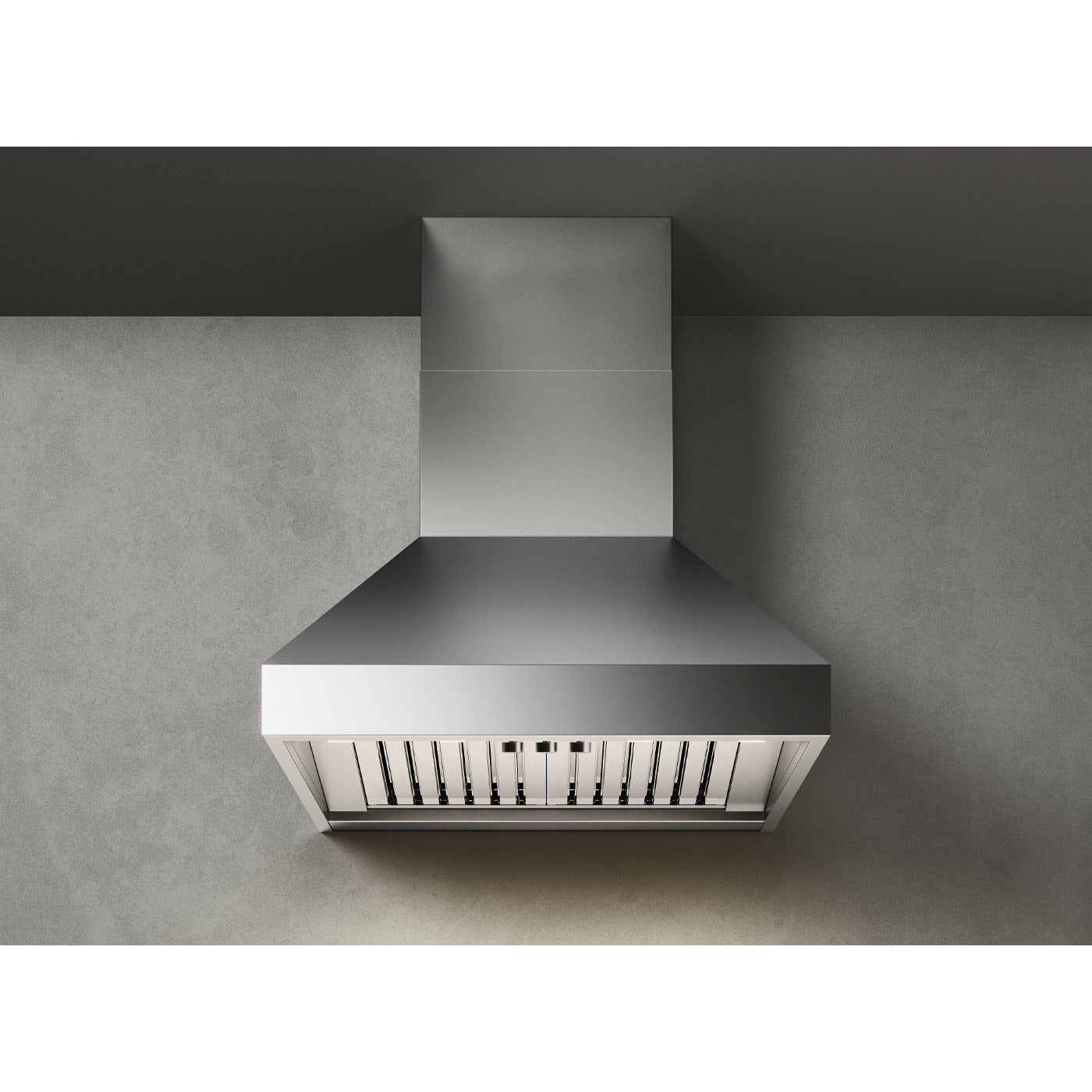 Falmec Professional Pyramid 36" Island Hood, 1000 CFM w/ LED , Knob control and Pro Baffle Filters - FPDPR36I9SS-3 - The Home Selection