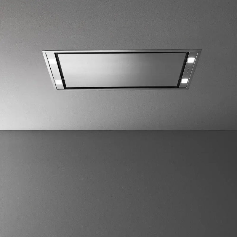 Falmec Stella Ceiling Liner Insert, with 600 CFM Motor (Motor Sold Separately), Electronic Control, LED Light, Metallic Grease Filter, Remote Control, Scotch Brite (AISI 304) Steel, and Perimeter Suction - FDSTEC6SS-R - The Home Selection