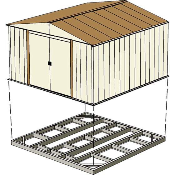 Arrow Base Kits for Arrow Sheds 8 ft. x 8 ft., 10 ft. x 8 ft., and 10 ft. x 9 ft. - FDN109