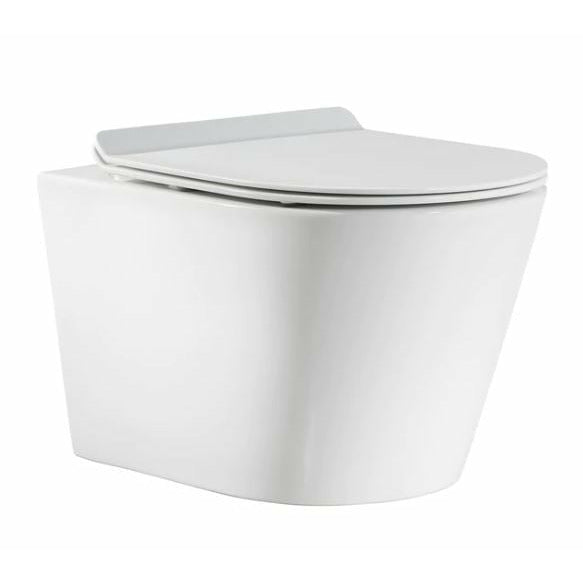 Swiss Madison Well Made Forever SM-WK465-01C - Calice Wall-Hung Round Toilet Bundle, Glossy White - SM-WK465-01C