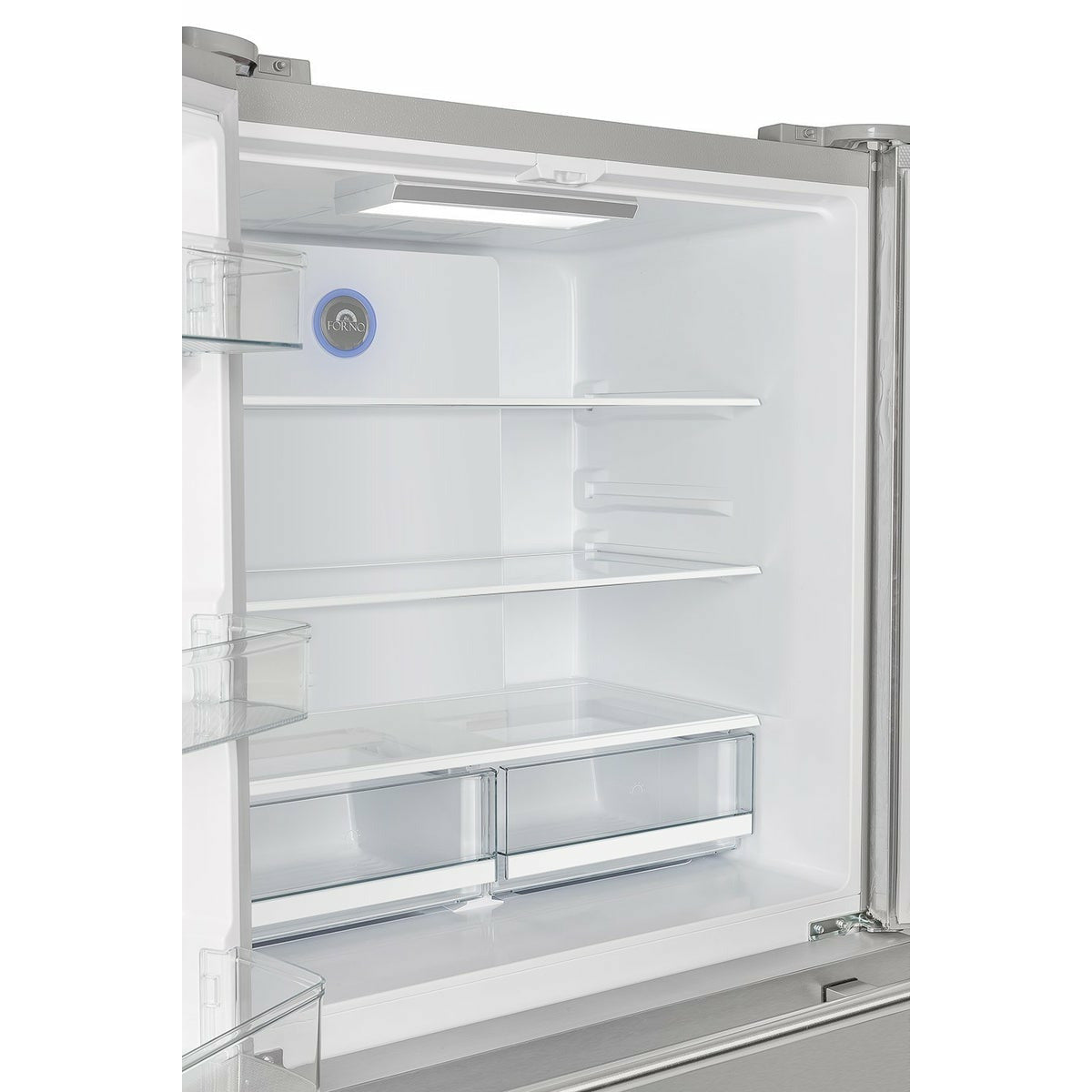 Forno 36" Moena French Door Refrigerator - 19 cu.ft with Double Freezer Drawer and Ice Maker - FFRBI1820-36S