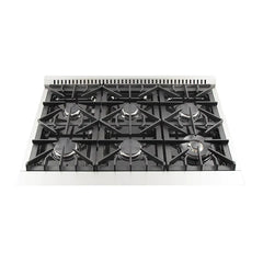 Forno 3-Piece Appliance Package - 36" Gas Range, French Door Refrigerator, and Dishwasher in Stainless Steel