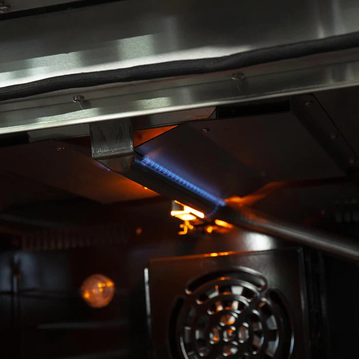 Forno 3-Piece Appliance Package - 36" Gas Range, French Door Refrigerator, and Dishwasher in Stainless Steel