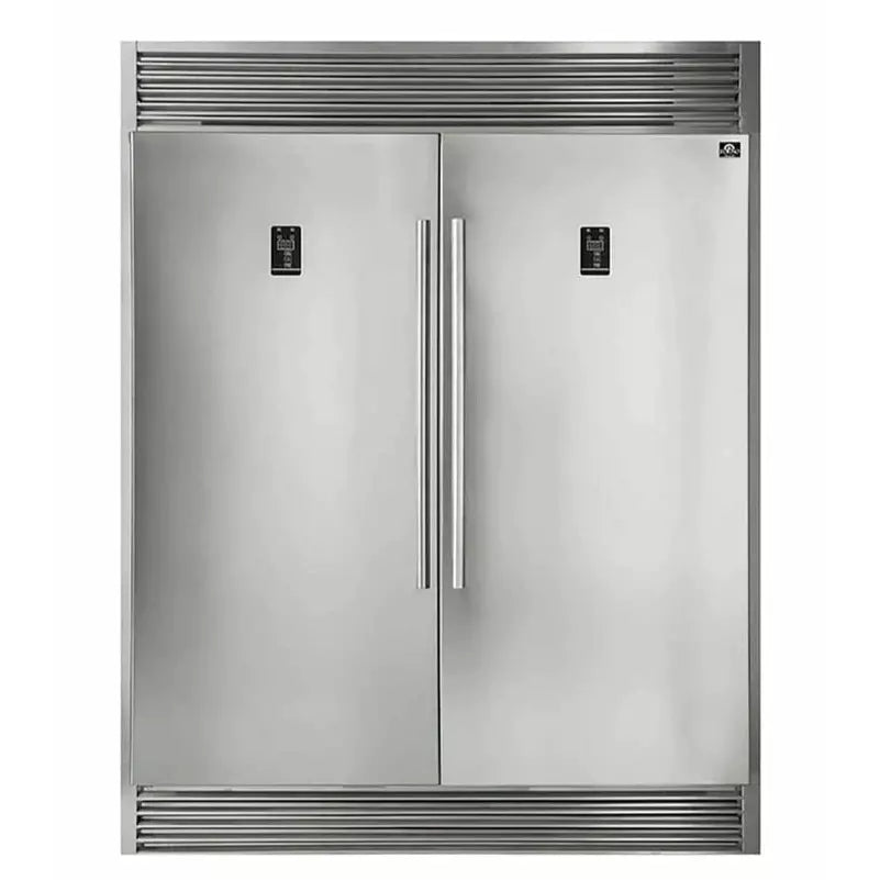 Forno 3-Piece Appliance Package - 48" Gas Range, Pro-Style Refrigerator, and Dishwasher in Stainless Steel