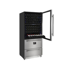 Forno 30" Dual Zone Wine Cooler & Refrigerator Drawer - FWCDR6661-30S