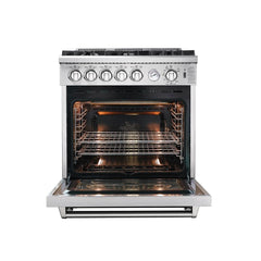 Forno Lseo 30" Gas Range with 5 Burners and Convection Oven - FFSGS6275-30