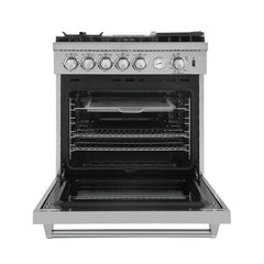 Forno Lazio - 30" All Gas Range, 5 burners with Air Fryer and Griddle - FFSGS6276-30