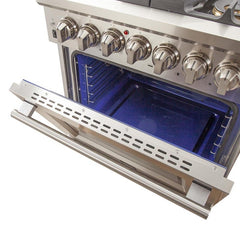 Forno 30" Capriasca Gas Range with 5 Burners, Convection Oven and 100,000 BTUs - FFSGS6260-30
