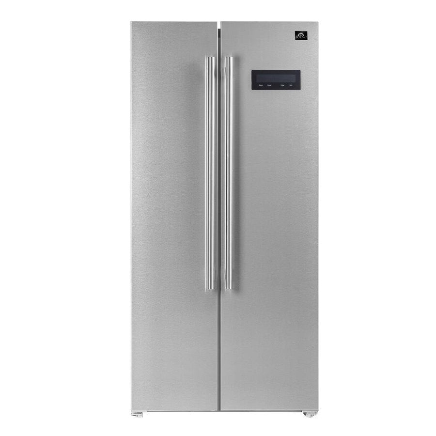Forno 33" Built-In Refrigerator - Side-by-Side Doors - 15.6 cu.ft in Stainless Steel - FFRBI1805-33SB