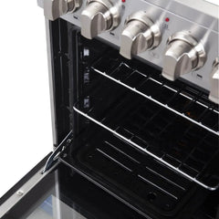 Forno 20" Pallerano Electric Range with 4 Burners in Stainless Steel - FFSEL6052-20 - The Home Selection
