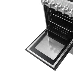 Forno 20" Pallerano Electric Range with 4 Burners in Stainless Steel - FFSEL6052-20 - The Home Selection