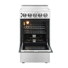 Forno 20" Pallerano Electric Range with 4 Burners in Stainless Steel - FFSEL6052-20 - The Home Selection