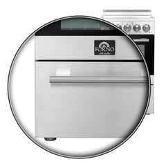 Forno 20" Pallerano Electric Range with 4 Burners in Stainless Steel - FFSEL6052-20 - The Home Selection