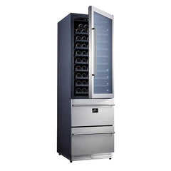 Forno 24'' Built-In Compressor Wine Cooler - Dual Zone - 108 Bottles - FWCDR6628-24S - The Home Selection