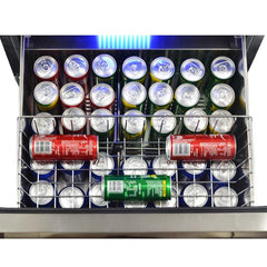 Forno 24'' Built-In Compressor Wine Cooler - Dual Zone - 108 Bottles - FWCDR6628-24S - The Home Selection