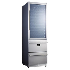 Forno 24'' Built-In Compressor Wine Cooler - Dual Zone - 108 Bottles - FWCDR6628-24S - The Home Selection