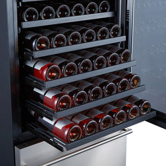 Forno 24'' Built-In Compressor Wine Cooler - Dual Zone - 108 Bottles - FWCDR6628-24S - The Home Selection