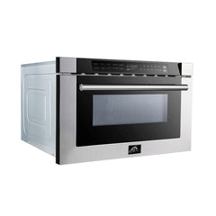 Forno 24 inch Microwave Drawer In Stainless Steel - Professional, FMWDR300024 - The Home Selection