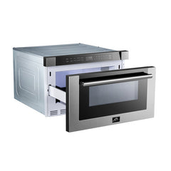 Forno 24 inch Microwave Drawer In Stainless Steel - Professional, FMWDR300024 - The Home Selection
