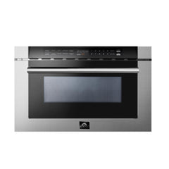 Forno 24 inch Microwave Drawer In Stainless Steel - Professional, FMWDR300024 - The Home Selection