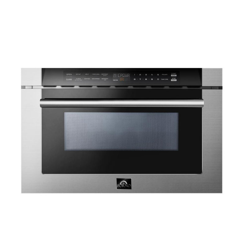 Forno 24 inch Microwave Drawer In Stainless Steel - Professional, FMWDR300024 - The Home Selection