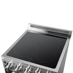 Forno 24" Loiano Electric Range with 4 Burners in Stainless Steel - FFSEL6090-24 - The Home Selection