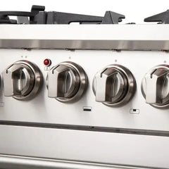 Forno 3-Piece Pro Appliance Package - 30" Dual Fuel Range, Pro-Style Refrigerator, and Dishwasher in Stainless Steel - The Home Selection