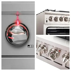 Forno 3-Piece Pro Appliance Package - 36" Dual Fuel Range, Pro-Style Refrigerator, and Dishwasher in Stainless Steel - The Home Selection