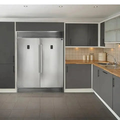 Forno 3-Piece Pro Appliance Package - 48" Gas Range, 56" Pro-Style Refrigerator, and Dishwasher in Stainless Steel - The Home Selection