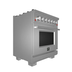 Forno 30" Capriasca Dual Fuel Range with 240v Electric Oven - 5 Burners, Convection Oven and 100,000 BTUs - FFSGS6187-30 - The Home Selection