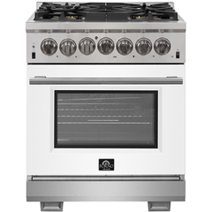 Forno 30" Capriasca Dual Fuel Range with 240v Electric Oven - 5 Burners, Convection Oven and 100,000 BTUs - FFSGS6187-30 - The Home Selection