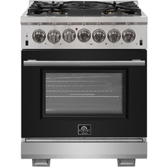 Forno 30" Capriasca Dual Fuel Range with 240v Electric Oven - 5 Burners, Convection Oven and 100,000 BTUs - FFSGS6187-30 - The Home Selection