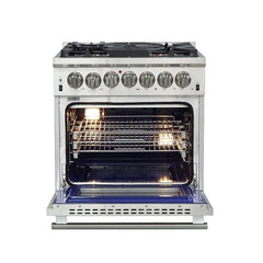 Forno 30" Capriasca Dual Fuel Range with 240v Electric Oven - 5 Burners, Convection Oven and 100,000 BTUs - FFSGS6187-30 - The Home Selection